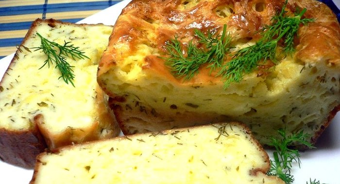Быстрый сырный пирог