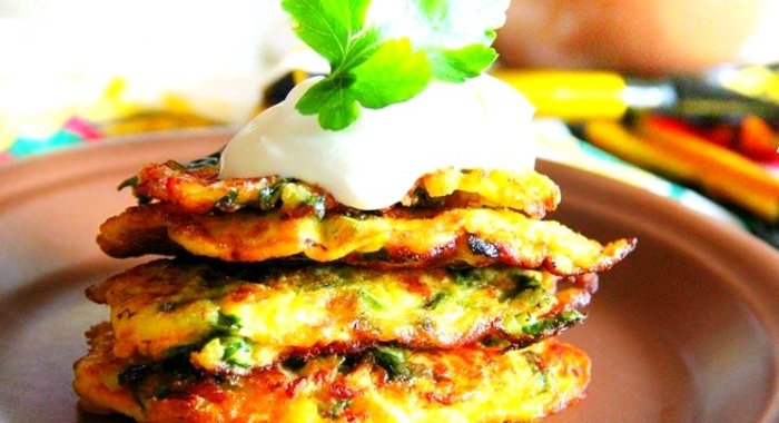 Оладьи с зеленью