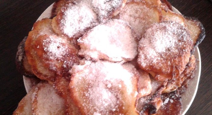 Яблочно-грушевые оладья