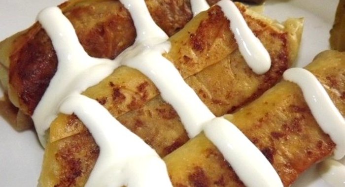 Рулеты из лаваша с печенью