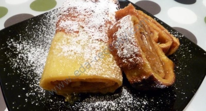 Апельсиновый рулет с повидлом