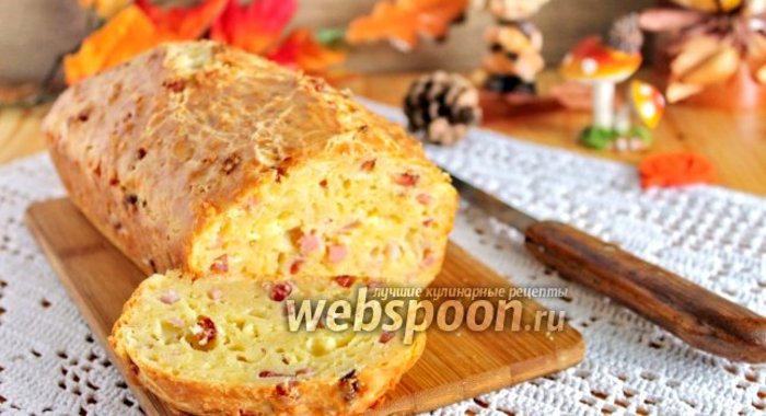 Сырный хлеб с ветчиной