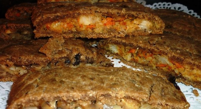 Ржаные пироги без дрожжей и яиц