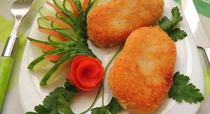 Котлеты из риса и картофеля