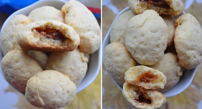 Песочно-манное печенье с вареной сгущенкой