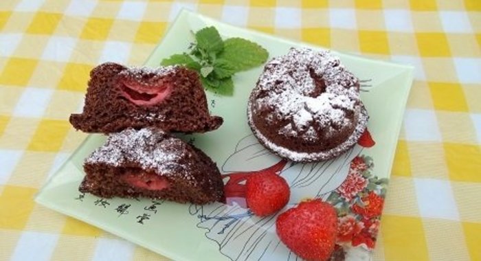 Кекс Клубника в шоколаде