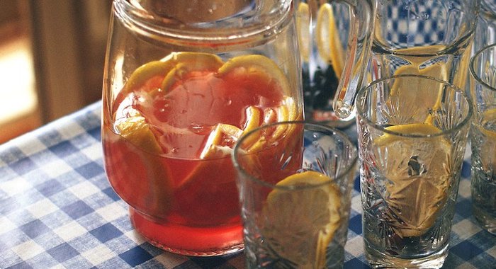 Малиновый лимонад с мятой