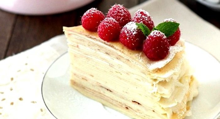 Блинный торт с заварным кремом