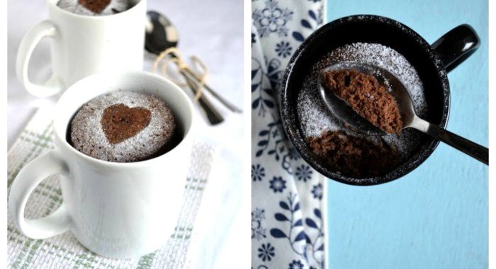 Кофейно-шоколадный кекс в кружке