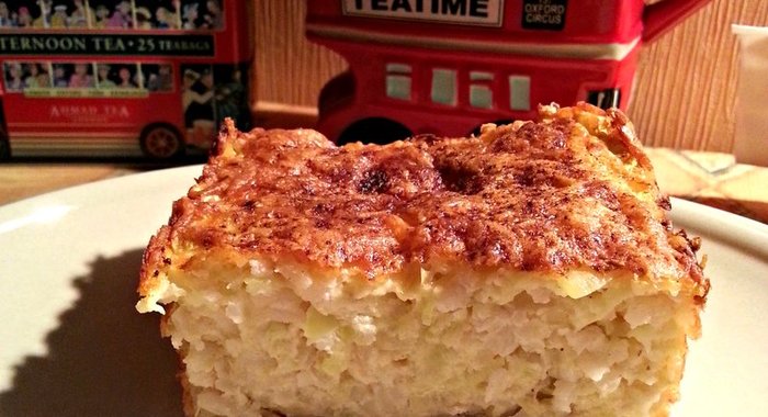 Рисовая запеканка с кабачками и сыром