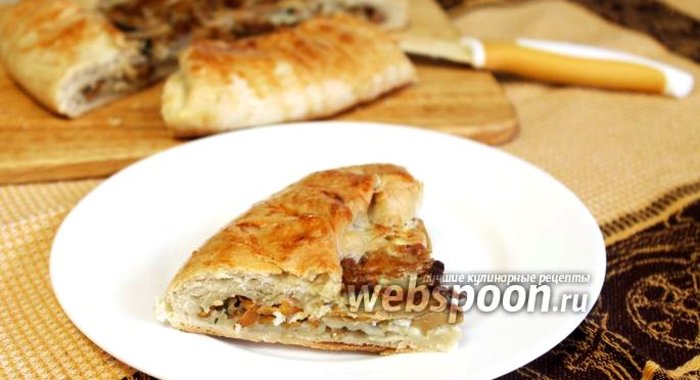 Пирог с лисичками