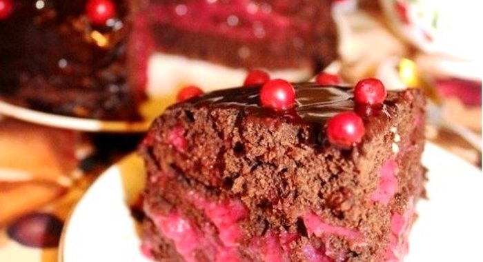 Брусничный торт