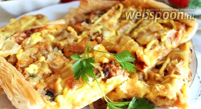 Слоёный пирог с кабачками