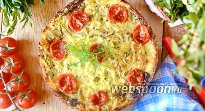 Запеканка из кабачков с грибами