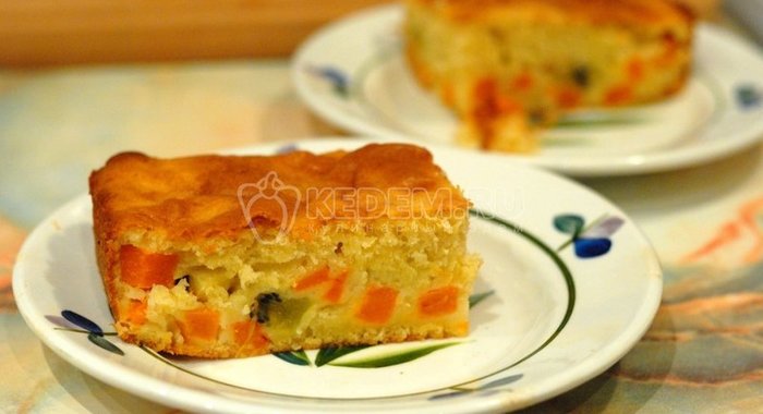 Пирог с тыквой и киви