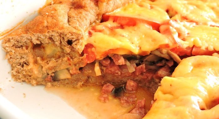 Пицца из обойной пшеничной муки