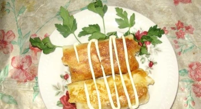 Блинчики с мясом и с луком