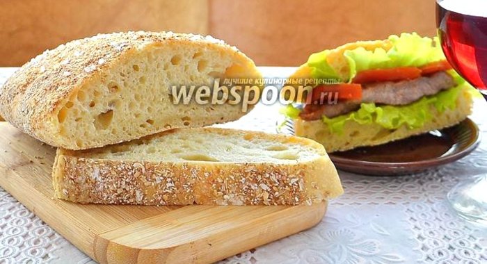 Хлеб Чиабатта с отрубями