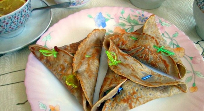 Блинчики с ароматной яблочной начинкой