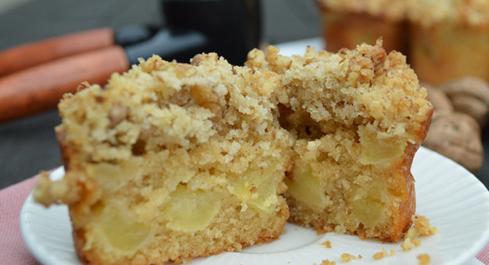 Мини-крамбл с яблоком