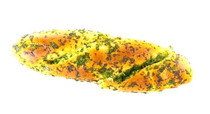 Постный хлеб с чесноком и петрушкой