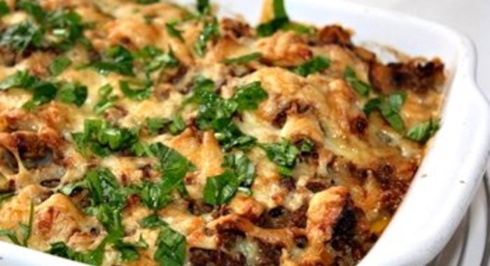 Картофельная запеканка с куриным фаршем