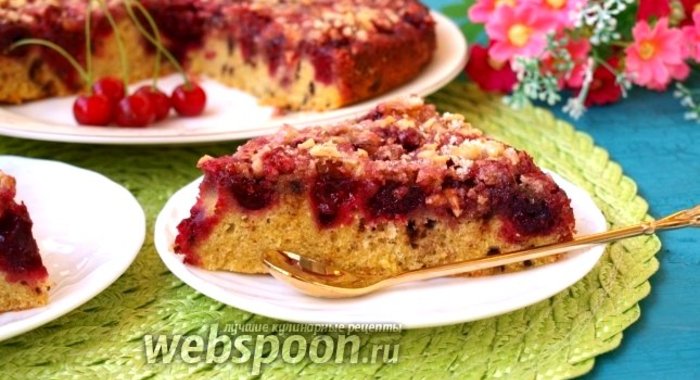 Вишнёвый пирог с шоколадом