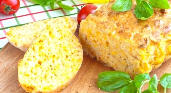 Быстрый хлеб с мраморным сыром