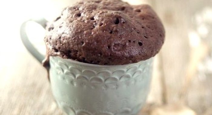 Шоколадный кекс из нутеллы за 3 минуты