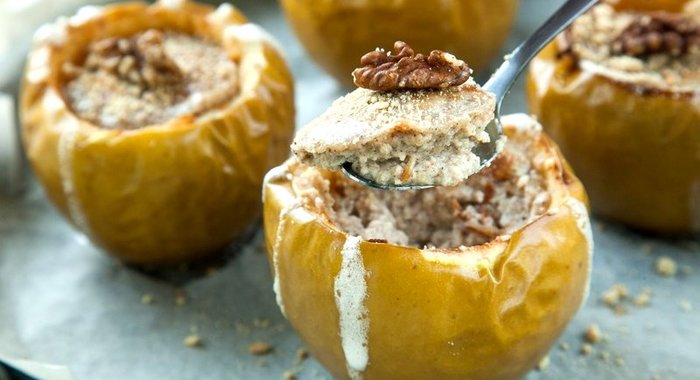 Чизкейк в яблоках