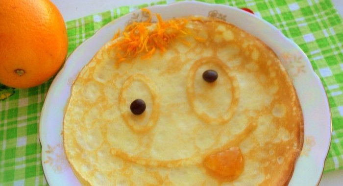 Веселые апельсиновые блины