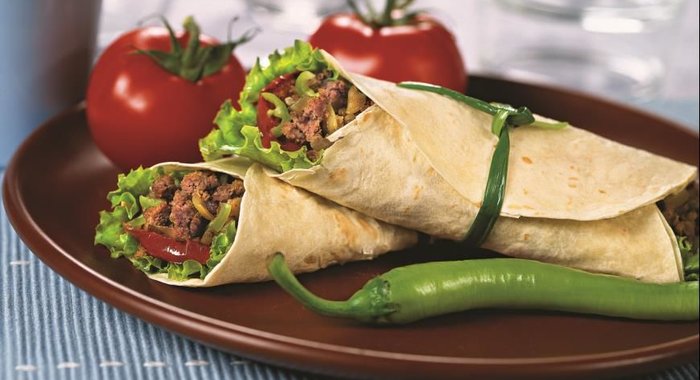 Тортильи с говядиной и миндалем