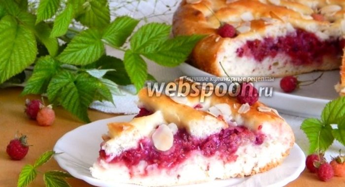 Пирог с малиной
