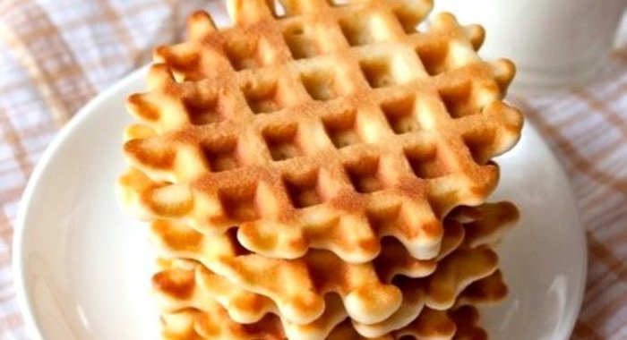 Вафли на сметане в электровафельнице