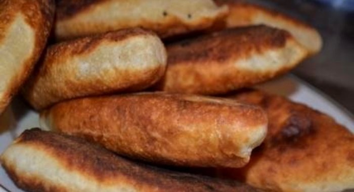 Пирожки жареные с тестом на пиве