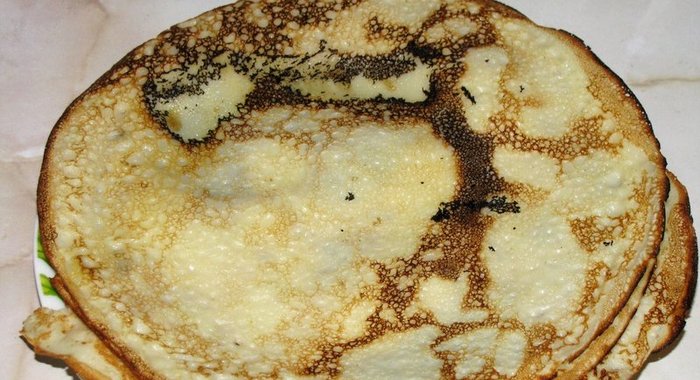 Блины с грибами и сыром