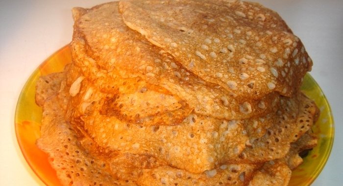 Блины на кефире кружевные