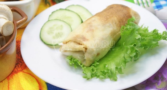 Блинчики фаршированные фаршем