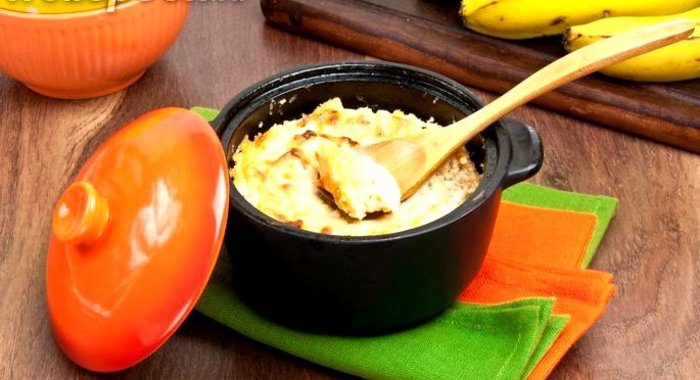 Творожная запеканка с бананом