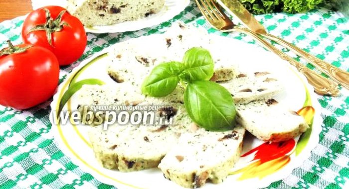 Куриная запеканка с грибами и шпинатом