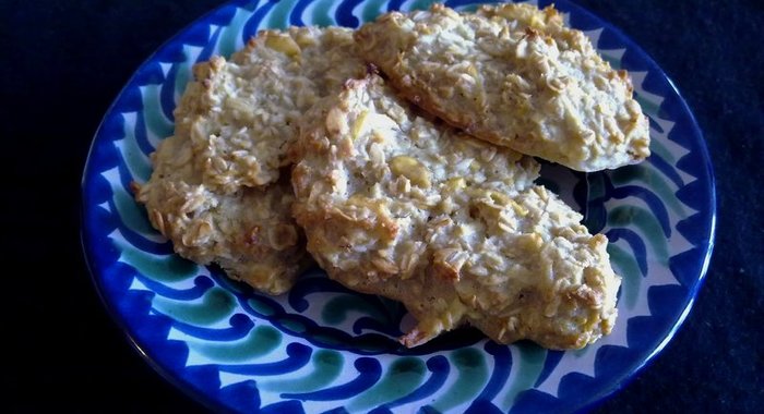 Яблочно-медовое овсяное печенье