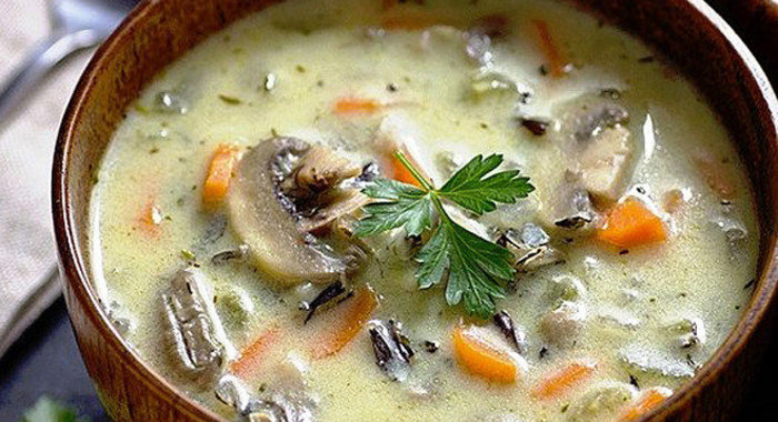 Сливочный суп с грибами (рецепт для мультиварки)