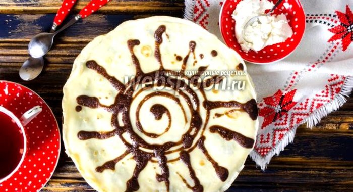 Блинчики на сливках с какао