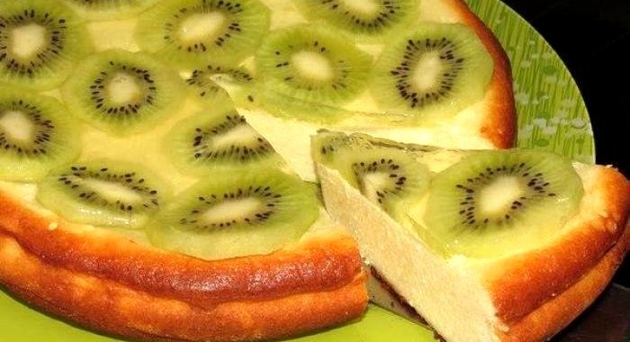 Творожная запеканка с киви