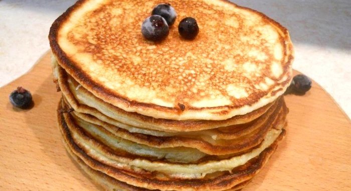 Блинчики на кефире и манке