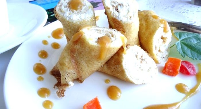 Блины с творогом