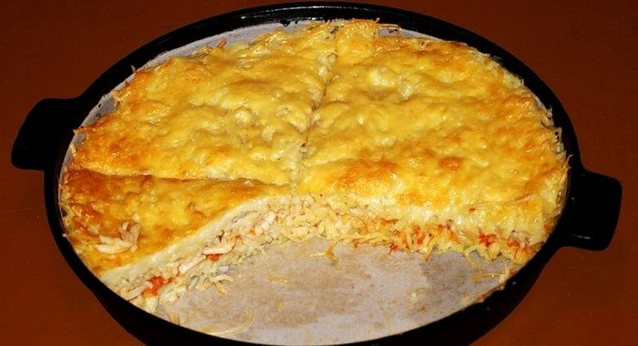 Запеканка с кальмарами