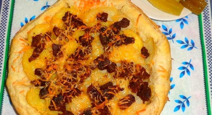 Пирог с уткой и картофелем