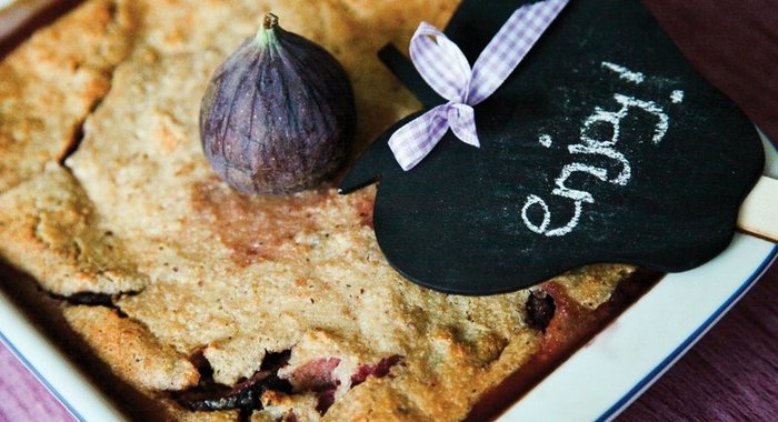 Хлебная запеканка с инжиром