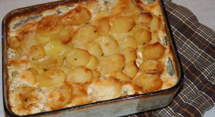 Запеканка из рыбы с картофелем